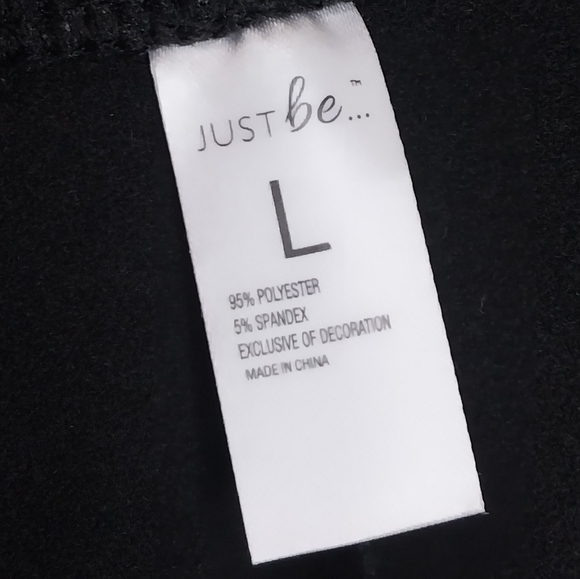 NWT JUST BE faux leather black leggings size large - Picture 5 of 6